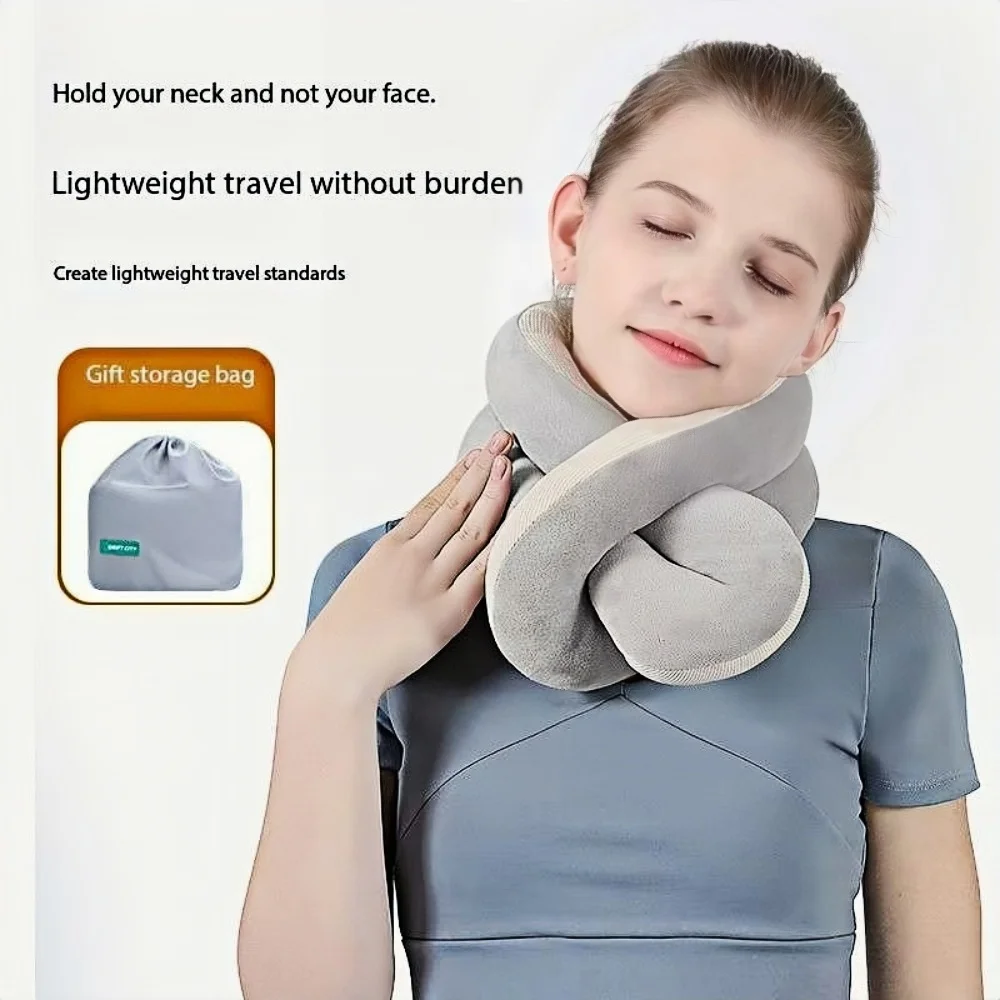 

New travel headrest pillow convenient office nap and neck pillow for flights and high-speed trains U-shaped cervical pillow