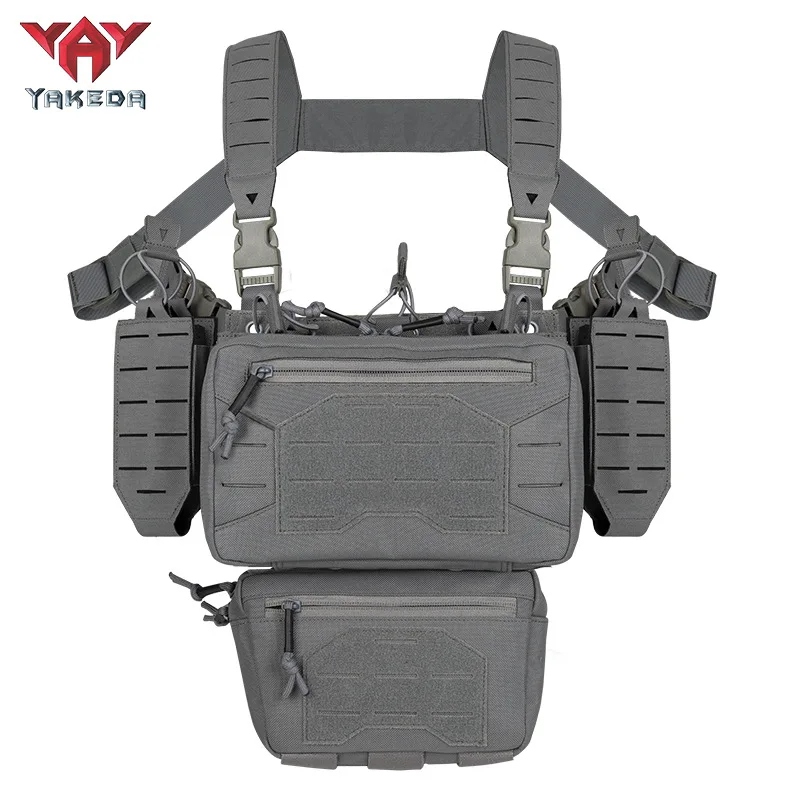 

YAKEDA-Tactical Chest Pocket, Outdoor Hunting Gear, Laser Molle Mount, Abrasion Resistant, Removable, Multifunctional Vest