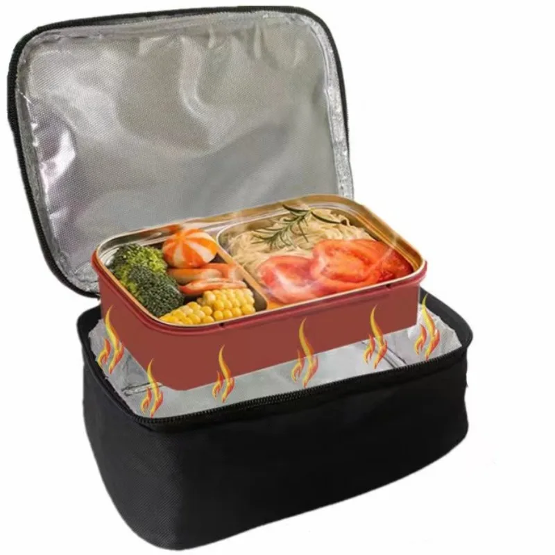 

USB Portable Food Warmer Electric Lunch Box Food Heater Lunch Warming Tote For Office Travel Portable Heating Bag With USB Cable