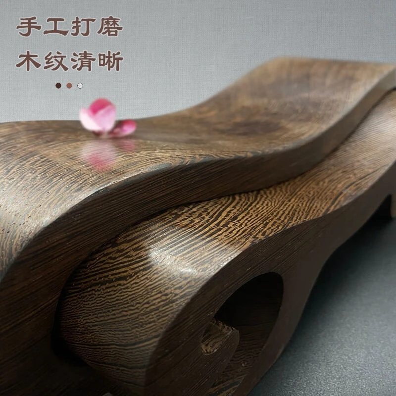 Chinese Traditional Ancient Style Solid Wood Hard Pillow Protect Cervical Spine Improve Sleeping Gift for the Elderly