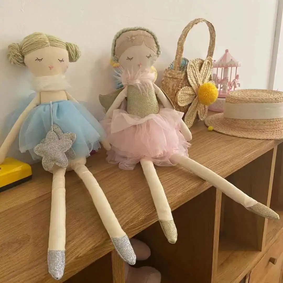 50CM Long Leg Cute Fairy Dolls for Girls Baby Sleeping Soothing Doll Cloth Toys Plush Nordic Style Children Room Decor Kids Gift