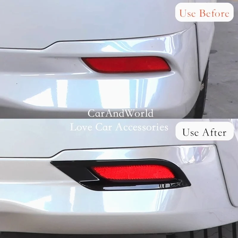 ABS كروم الخلفي الذيل الضباب ضوء Foglamp الإطار غطاء الزخرفية الزخارف لتويوتا كامري XV80 2024 2025 اكسسوارات صب السيارات