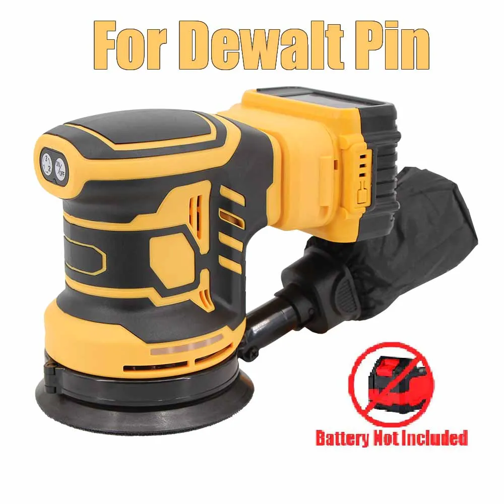 

Для Dewalt 20 В аккумулятор 125 мм бесщеточный аккумуляторный орбитальный шлифовальный станок шлифовальный станок для полировки дерева и металла голый инструмент 3 скорости для Makita