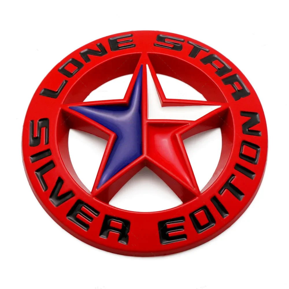 3D Metal Silver Edition Lone Star Logo Rear Trunk Fender Emblem Badge Sticker for Jeep Wrangler Compass Dodge Ram 1500 2500 view 6