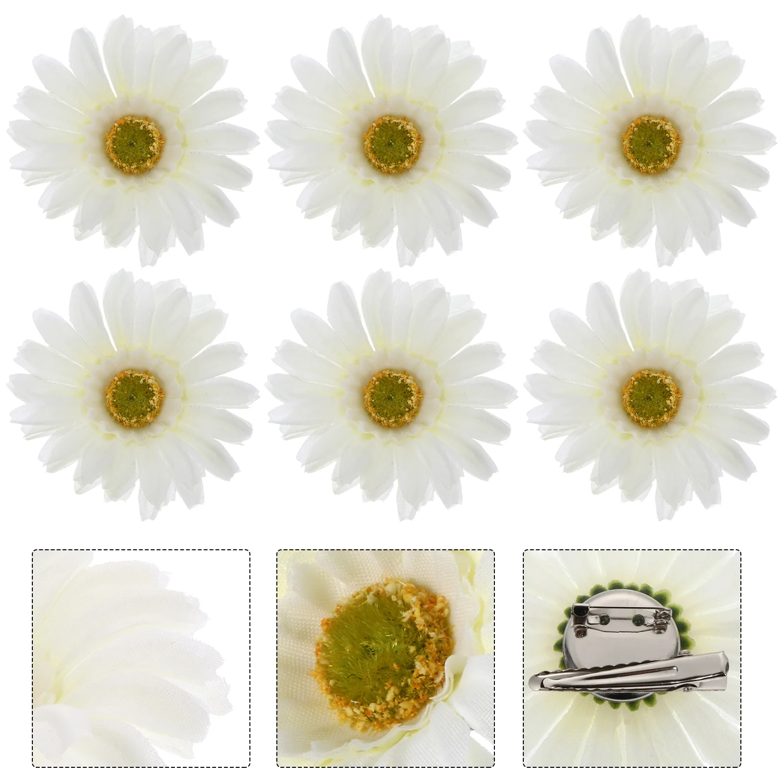 

12 Pcs SUNFLOWER Side Clip Floral Hair Clasp Wedding Accessories Hairpin Bridal for Women Barrettes Flowers Artificial