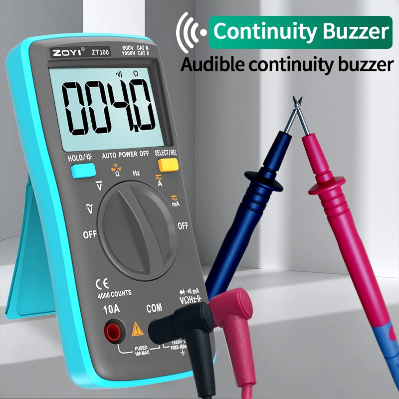 ZOYI ZT100 Tragbares Multimeter Hochpräzises Digitales Smartes Anti-Verbrennungs-Auto-Bereichs-Messgerät für Elektriker – Detail 6