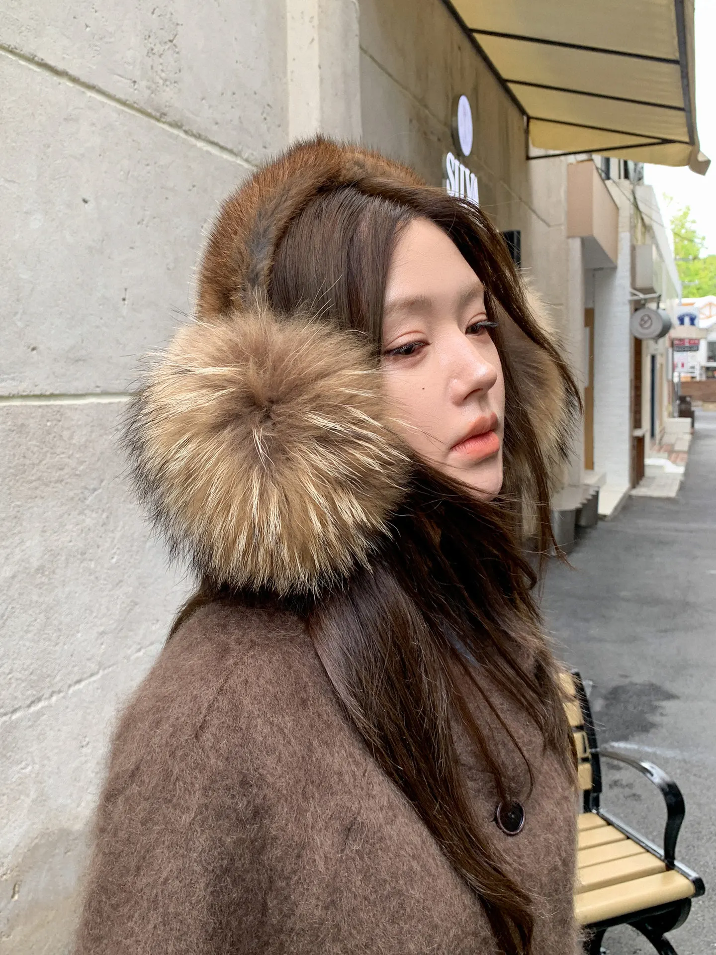 Luxurious Real Racoon Fur Ear Muffs Women Hair Fluffy Band Ear Covers Cold  Winter Quilted Ear Wrap
