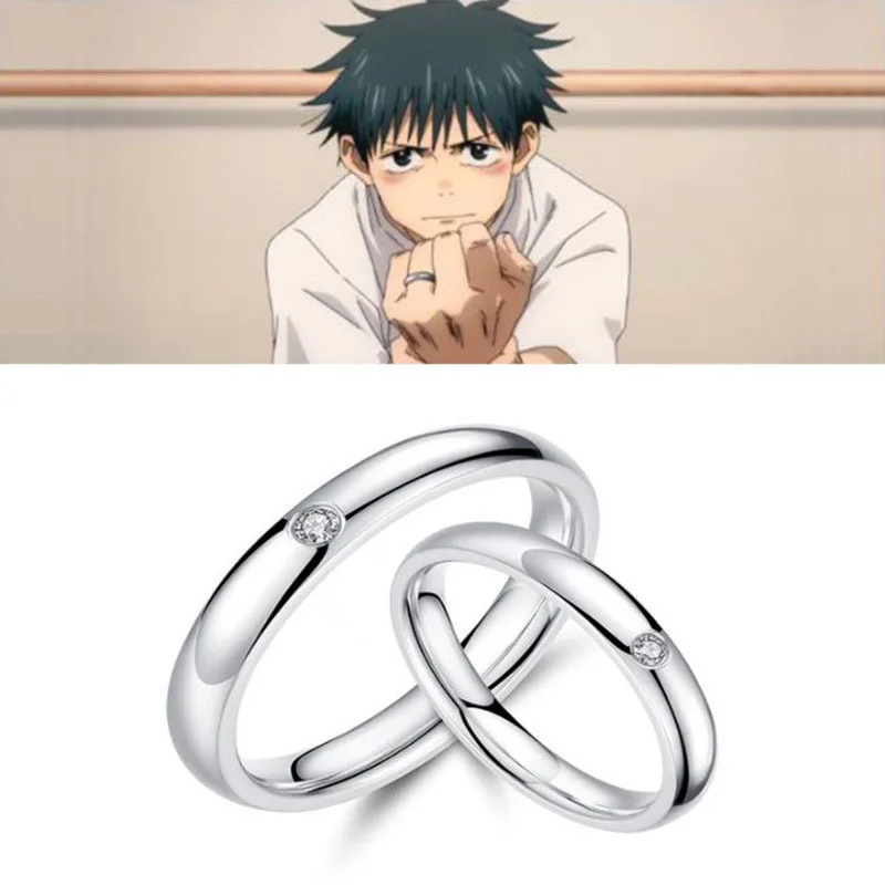 

1pair Couple Lover Ring Adjustable Jujutsu Kaisen Yuta Okkotsu Rings Cosplay Props Men Women Charm Jewelry Accessories Gifts