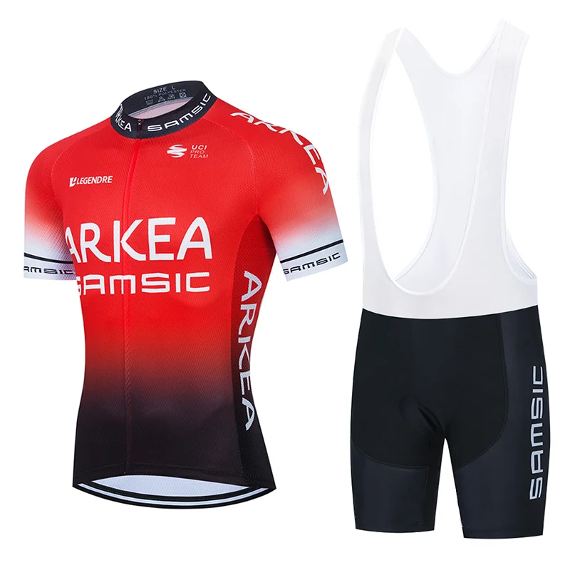 

ARKEA Cycling Pro Jersey Set Team Bicycle Clothing MTB Shirt Mountain Bike Clothes Bib Short Maillot Ciclismo Men Top Sport Suit