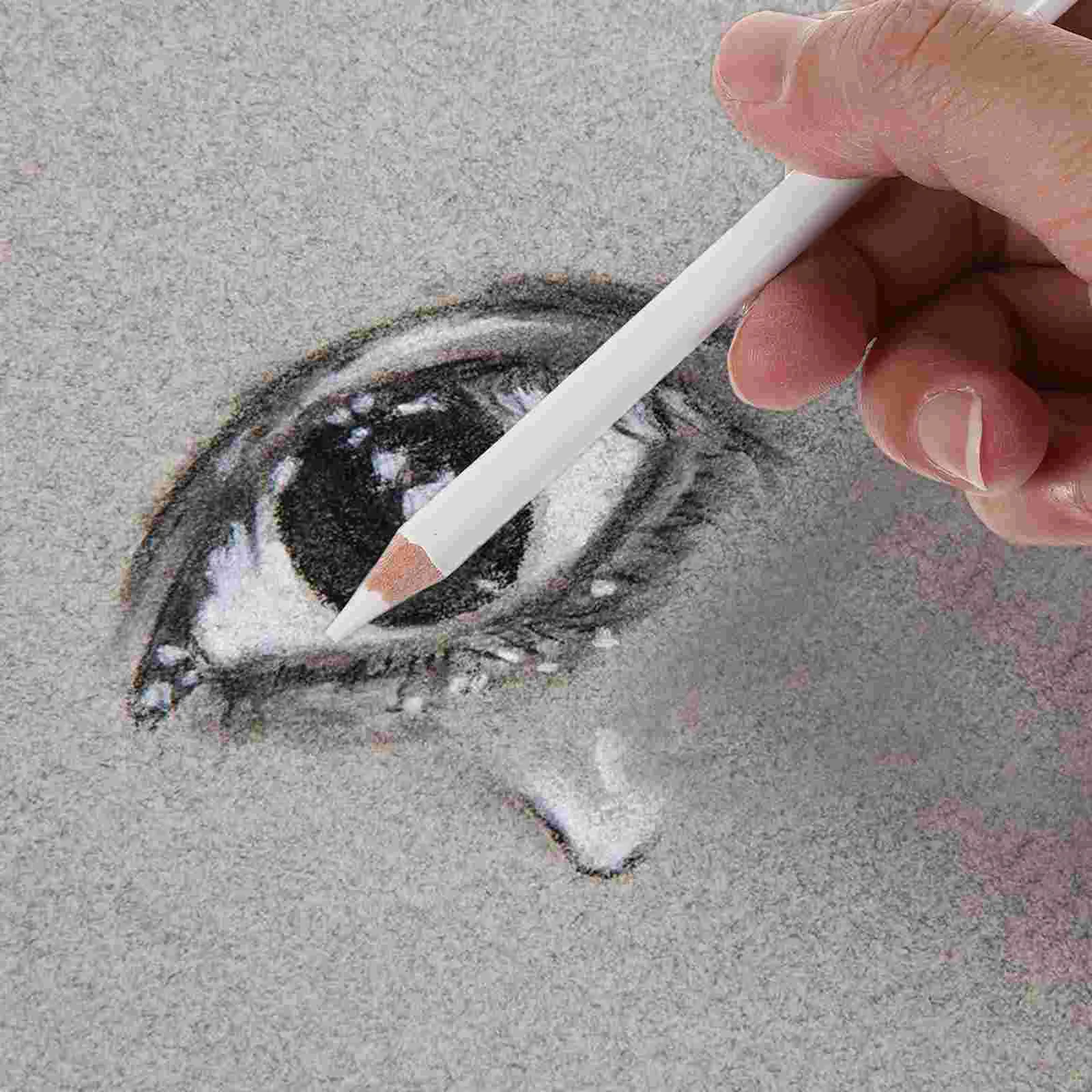 3 Pcs Carbon Pencil White Charcoal Wooden Sketching Pencils Shading Painting Tools Artist