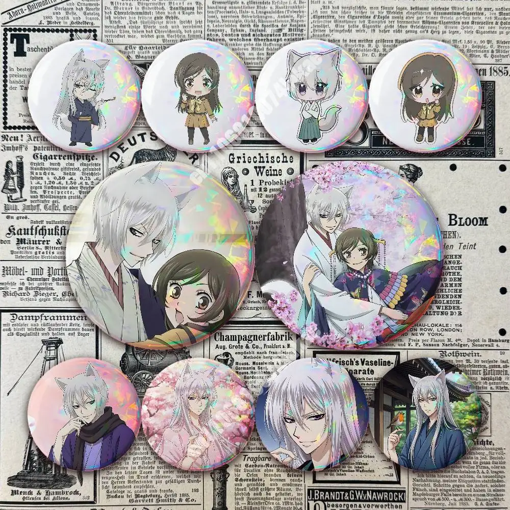 Kamisama Kiss Tomoe & Momozono Nanami Button Badge 2PC Sets for Bags & Clothes & Accessories Metal Pin Creative Gift