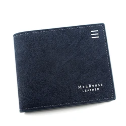 New Short Men Wallets Card Holder Classic Male Wallet With Coin Pocket Zipper Fashion Frosted Slim Men's Purses