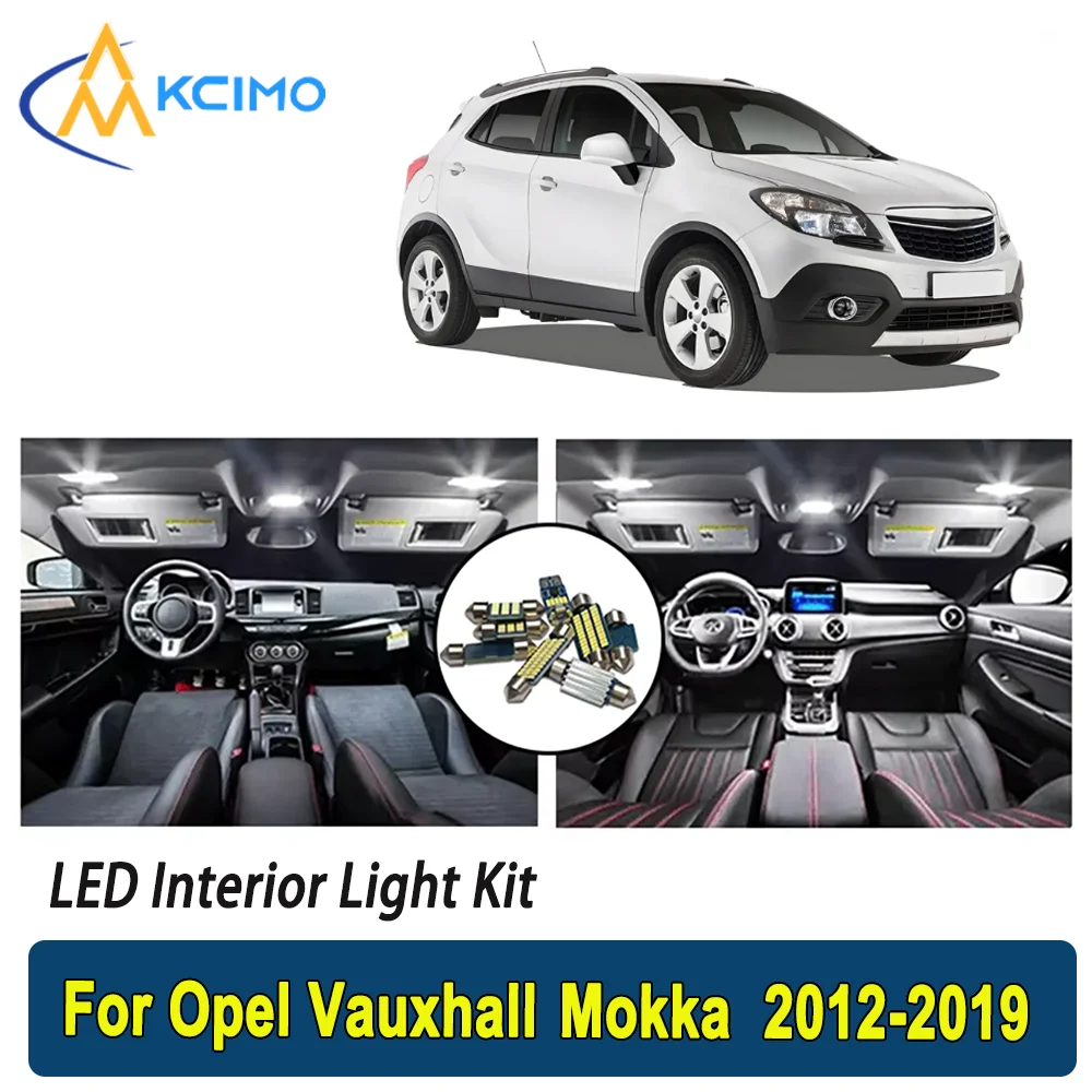 

Kcimo LED For Opel Vauxhall Mokka (2012-2019) Premium Bright LED Interior Dome Map Trunk Light Kit Car Led Lamps Canbus Car LED
