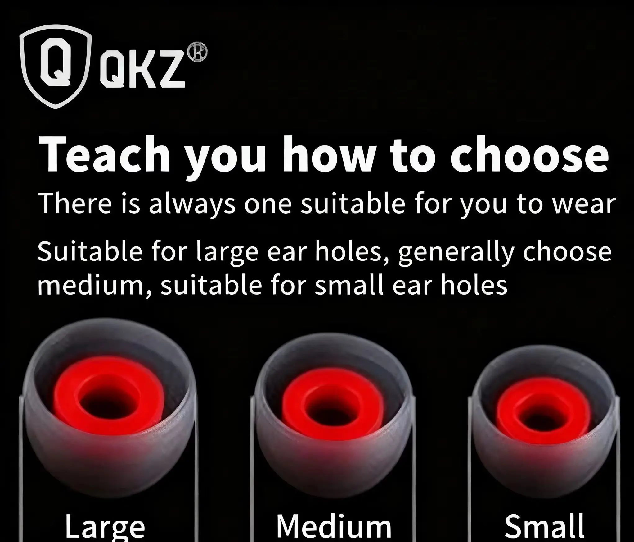 

QKZ/Tingsheng Dual Color Silicone Ear Tips Earbud Cushion Accessories Comfortable Fit Earbuds Replacement Tips