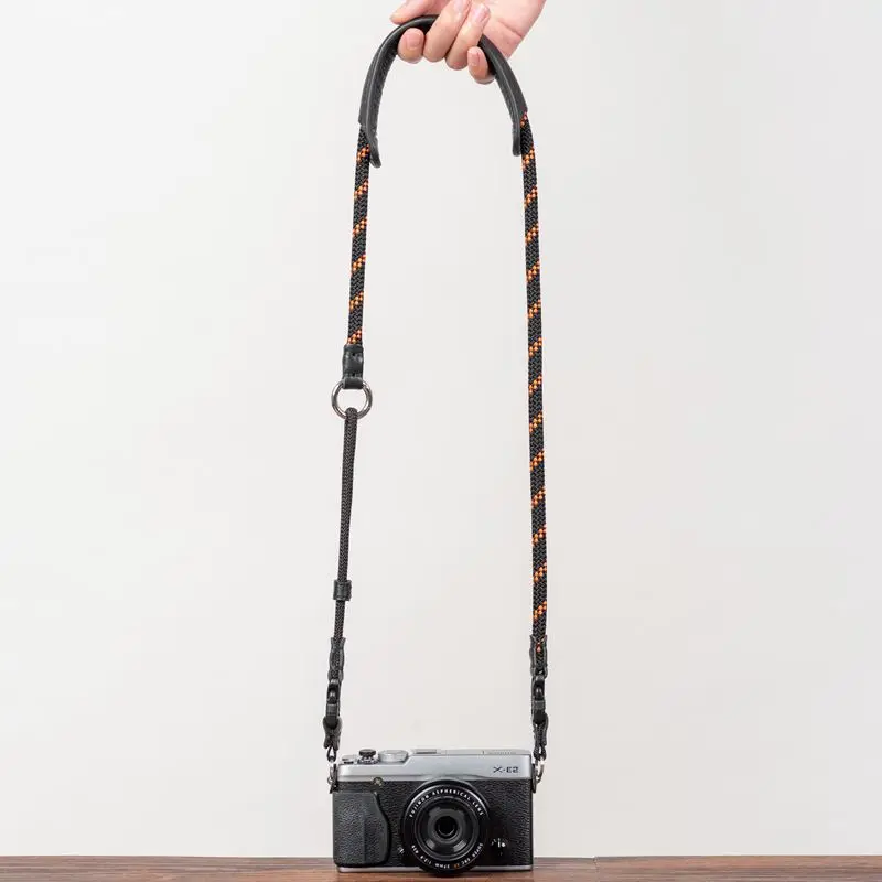 Umhängeband aus echtem Leder für Sony Canon Fuji Nikon Leica Lumix Kamera, verstellbarer Schultergurt, Fotografie-Zubehör