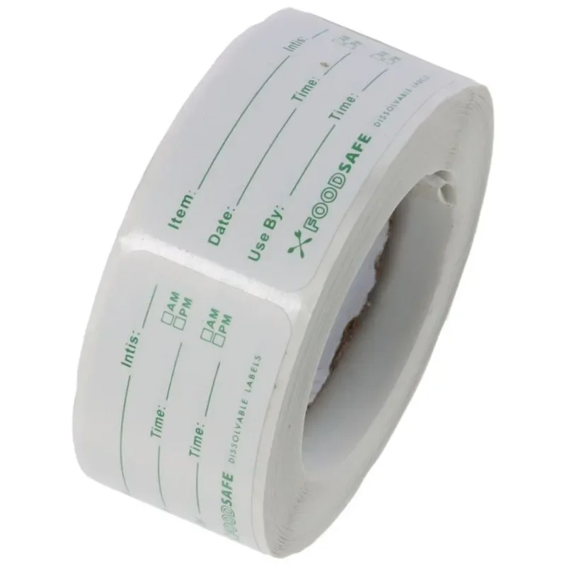 1 Roll Food Label Stickers Widely Application Kitchen Storage Freezer Sticker Removable Adhesive Sticker For Reusable Containers