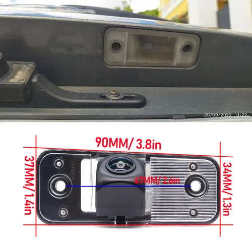 Imagen 2 del producto Cámara de visión trasera HD 1080*720 ojo de pez para Hyundai Santa Fe (CM) SUV 2005 ~ 2010 2011 2012 accesorios de estacionamiento inverso para vehículo