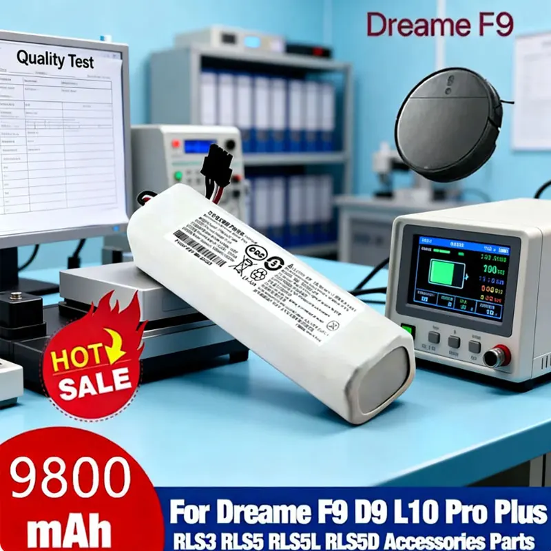 P2008-4S2P-MMBK Original für Dreame Roboter-Staubsauger D9 F9 L10 L10 Pro 14,4 V 12800 mAh Li-Ionen-Akku 4INR19/66-2