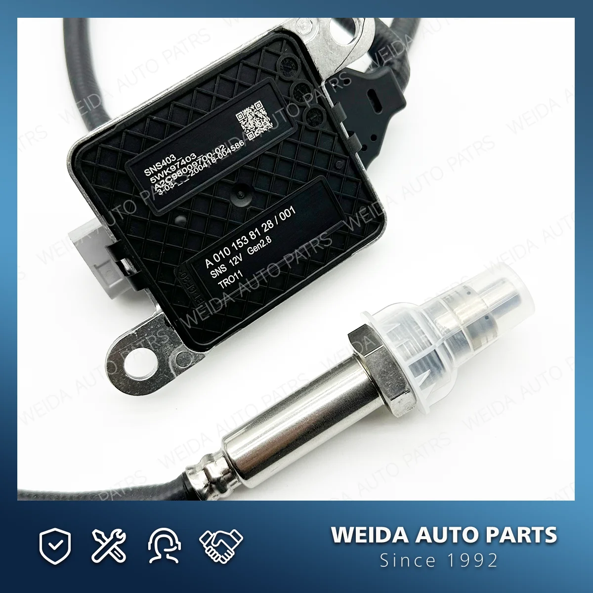 

A0101538128 5WK97403 0101538128 New Nox Nitrogen Oxide Sensor 12V For Mercedes-Benz DDE Detroit Diesel A2C98009700