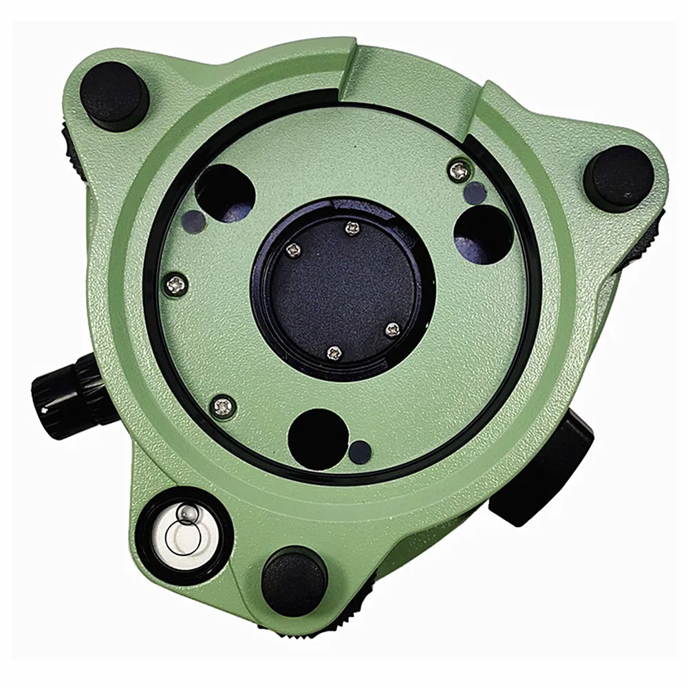 Green Three-Jaw Tribrach For Prism Surveying Instrument Total Stations With Optical Plummet Adapter