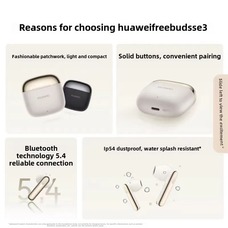 Original HUAWEI Freebuds SE 3,headphone,42h of Music Playback,Fast Charging,BT 5.4 Connection,compatible with IOS and Andr