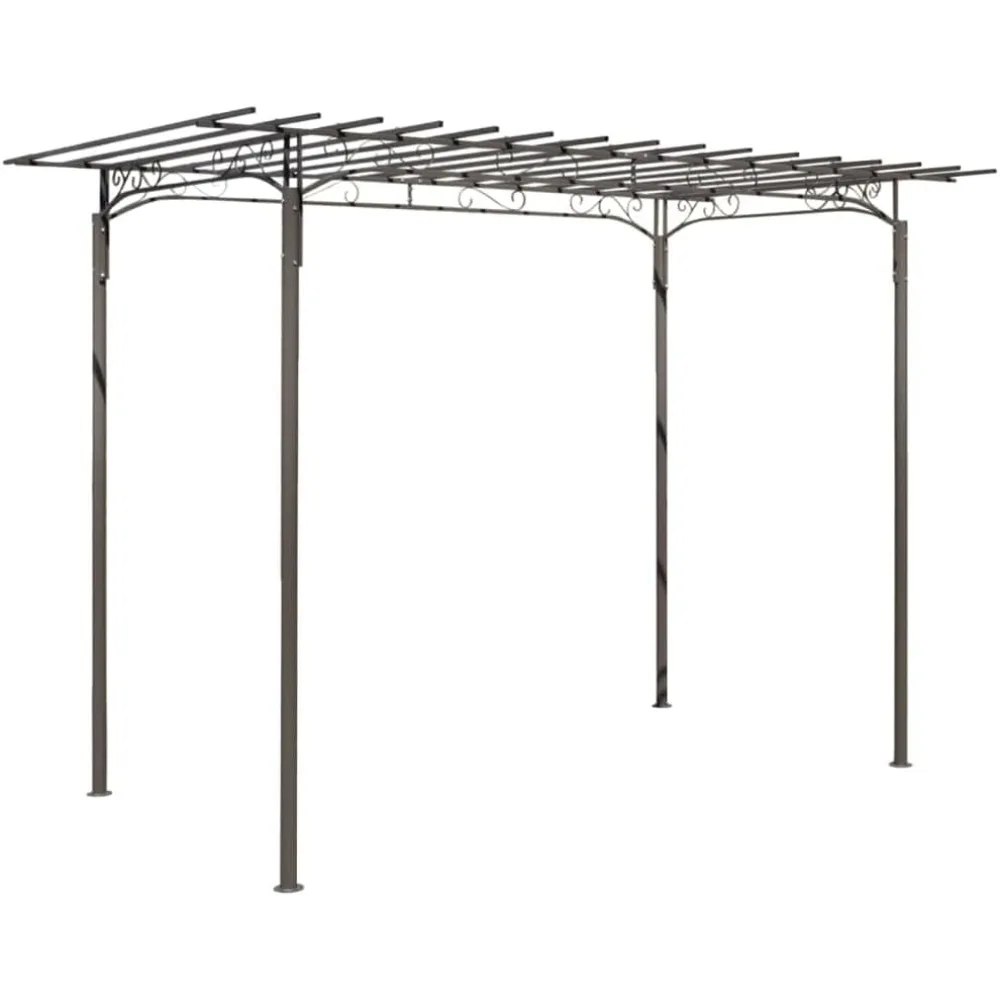 

vidaxl Garden Arbor Arch - Steel Rose Archway pergola for Climbers - Outdoor Patio Seating Area 7ft high in Brown