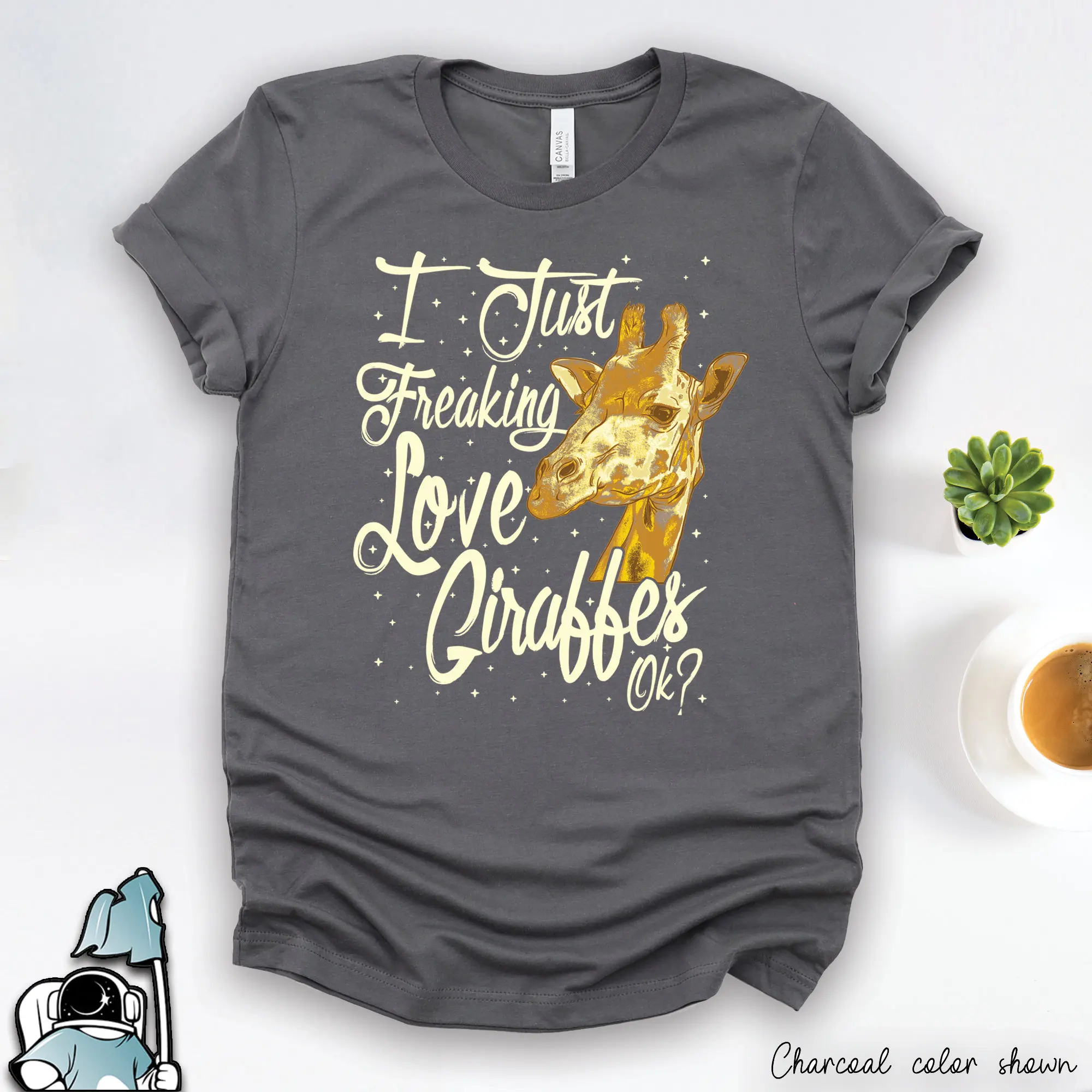 Giraffe T Shirt s I Just Freaking Love Giraffes Safari Zoo Animal Lover Art