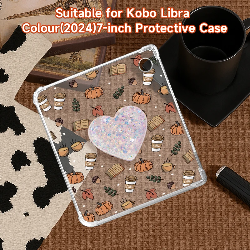 حافظة شفافة من مادة TPU الناعمة مع طباعة، لجهاز Kindle 10/11/12th، Paperwhite 5، Kobo Clara Color/BW، Libra Color(2024)، حافظة القارئ الإلكتروني #2