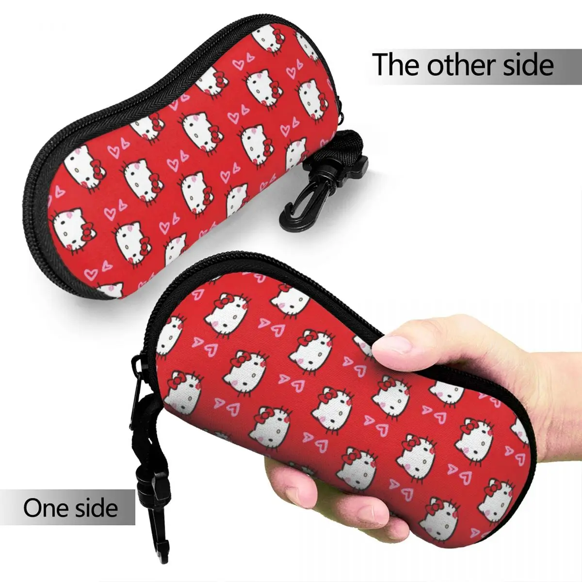 Kawaii Hello Kitty Pattern Glasses Case Portable Box Pink Cute Cartoon Glasses Storage Box Small Glasses Box