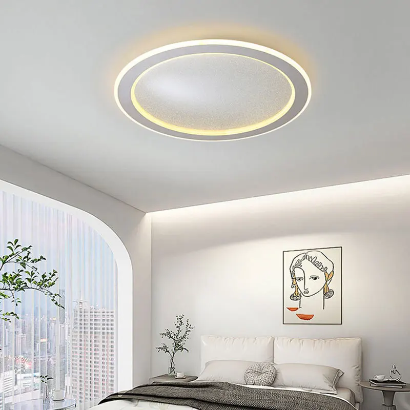 Modern Simple Ring Led Ceiling Lamp Home Balcony Study Room Living Room Bedroom Living Room Improvement Lamps