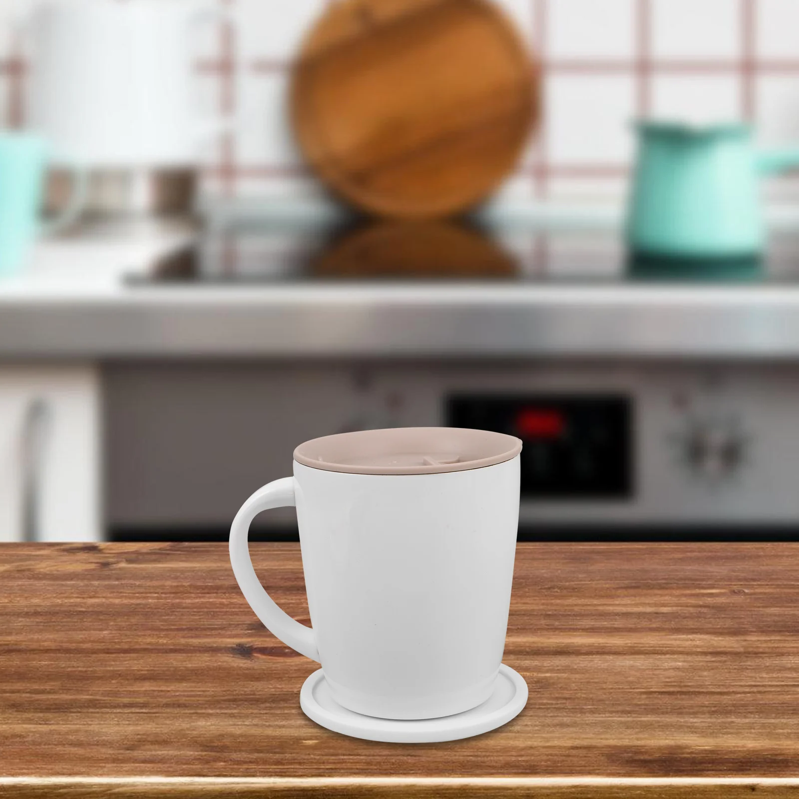 

4Pcs Silicone Drink Coasters Non Slip Round White Thickened Cup Mats Heat Insulation Soft Coasters for Home Table Use