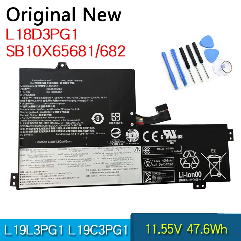 NEW Original Battery L19L3PG1 L19C3PG1 For Lenovo Chromebook 100E series