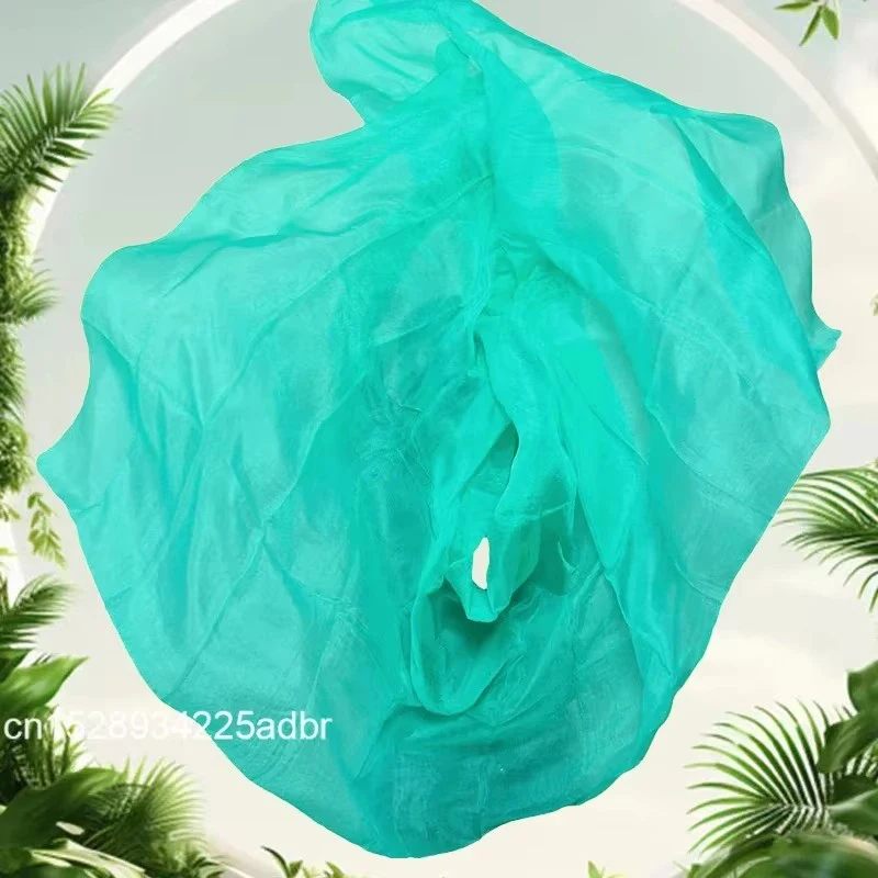 

Шелковая вуаль для танца живота, мятно-зеленая, 100% натуральный шелк, оптом, размер и цвет на заказ, реквизит для танцев, шелковый платок-вуаль