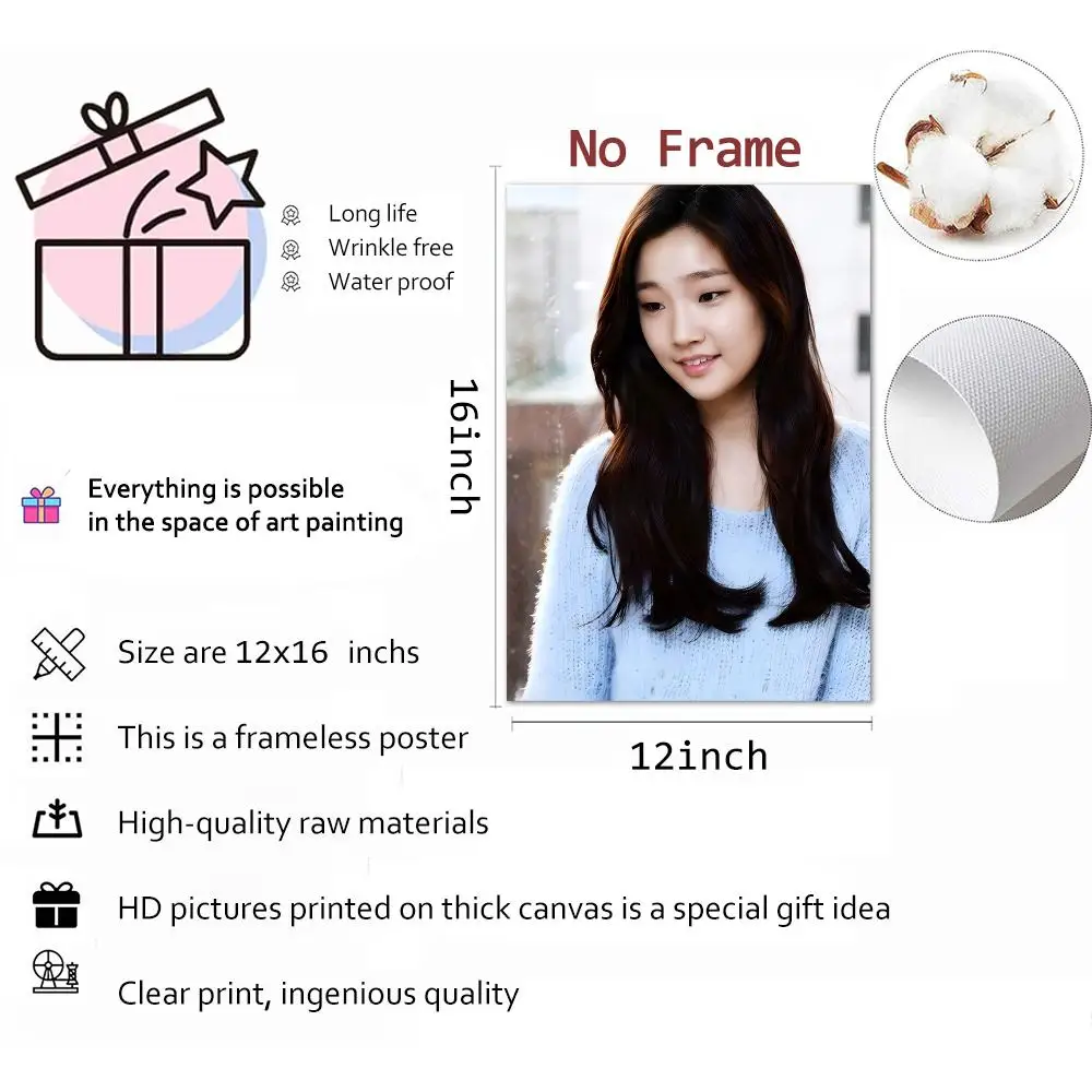 Park So Dam Actress Performer Painting Calligraphy Wall Art Mural Living Room Canvas Decor Gifts