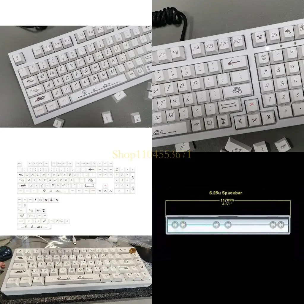 

Бестселлер 131 Ключ PBT Cherry Profile Profile Клюки Клюки Край