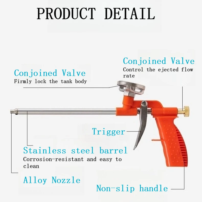 المهنية رغوة توسيع بندقية رذاذ معدنية البولي يوريثين الزناد البخاخ لتجديد المنزل الزجاج تسرب السد أداة