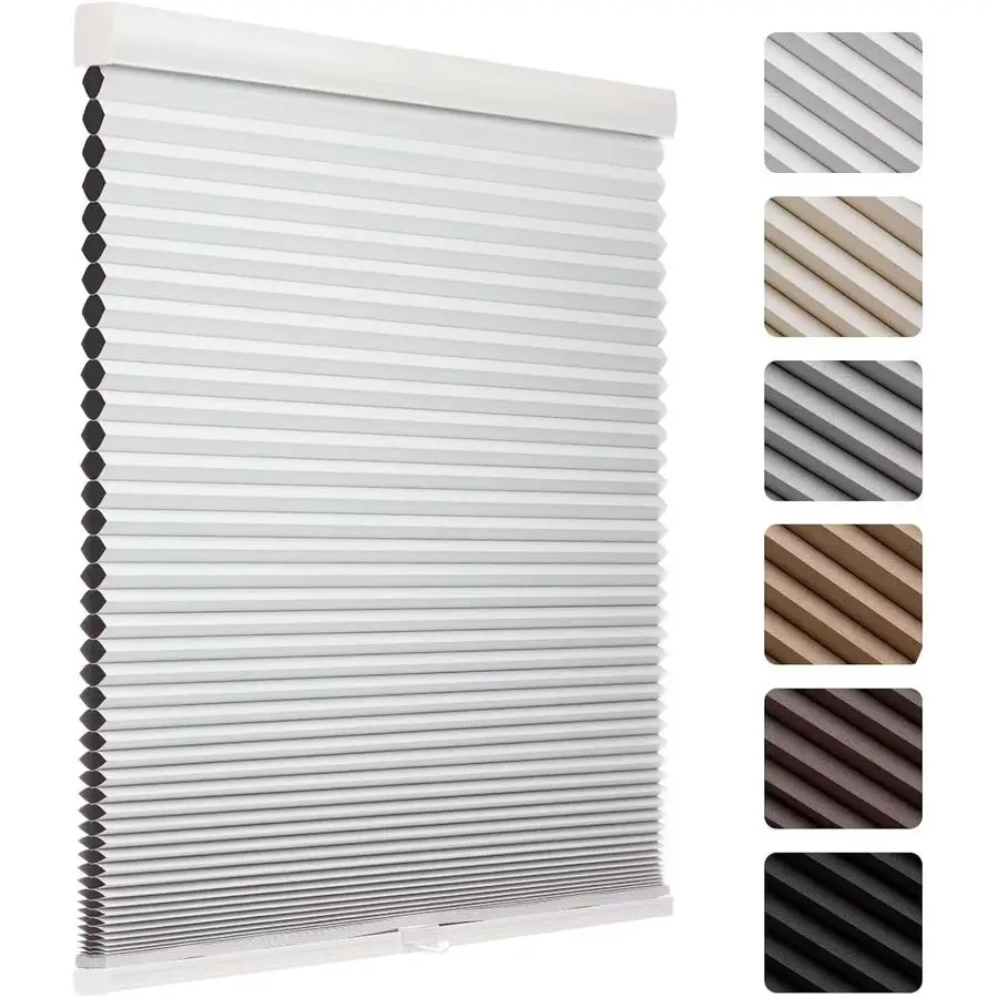 

Беспроводные сотовые шторы блэкаут, 1.5-дюймовые сотовые жалюзи для спальни и детской комнаты, термоизолирующие, шумопоглощающие, обеспечивающие приватность