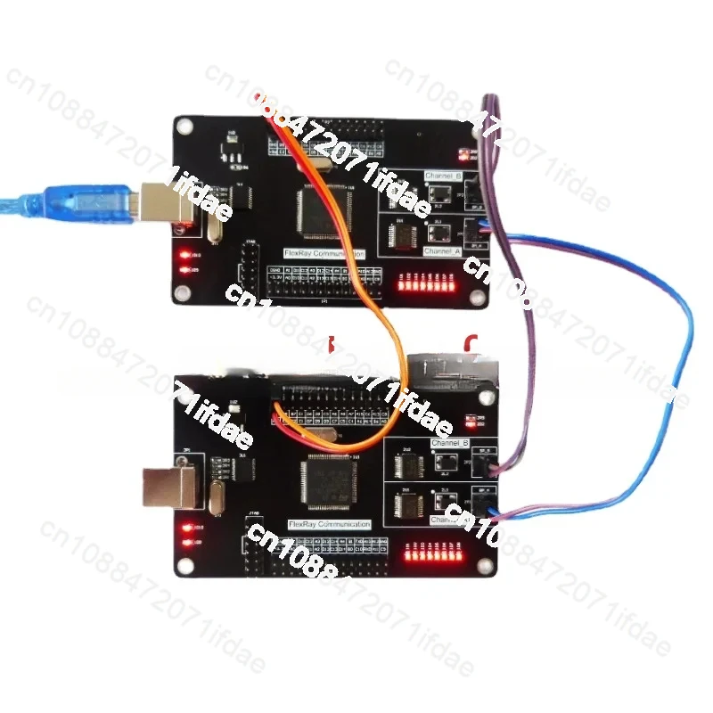 FlexRay Development Board,  Dual-Machine Communication,  to Serial Port,   Can