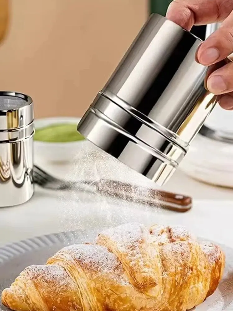 1/2/4 Stück Edelstahl-Kaffeestreuer mit Deckel, Mehl-Zucker-Salz-Streuer, Netzstreuer, BBQ-Gewürzstreuer für die Küche
