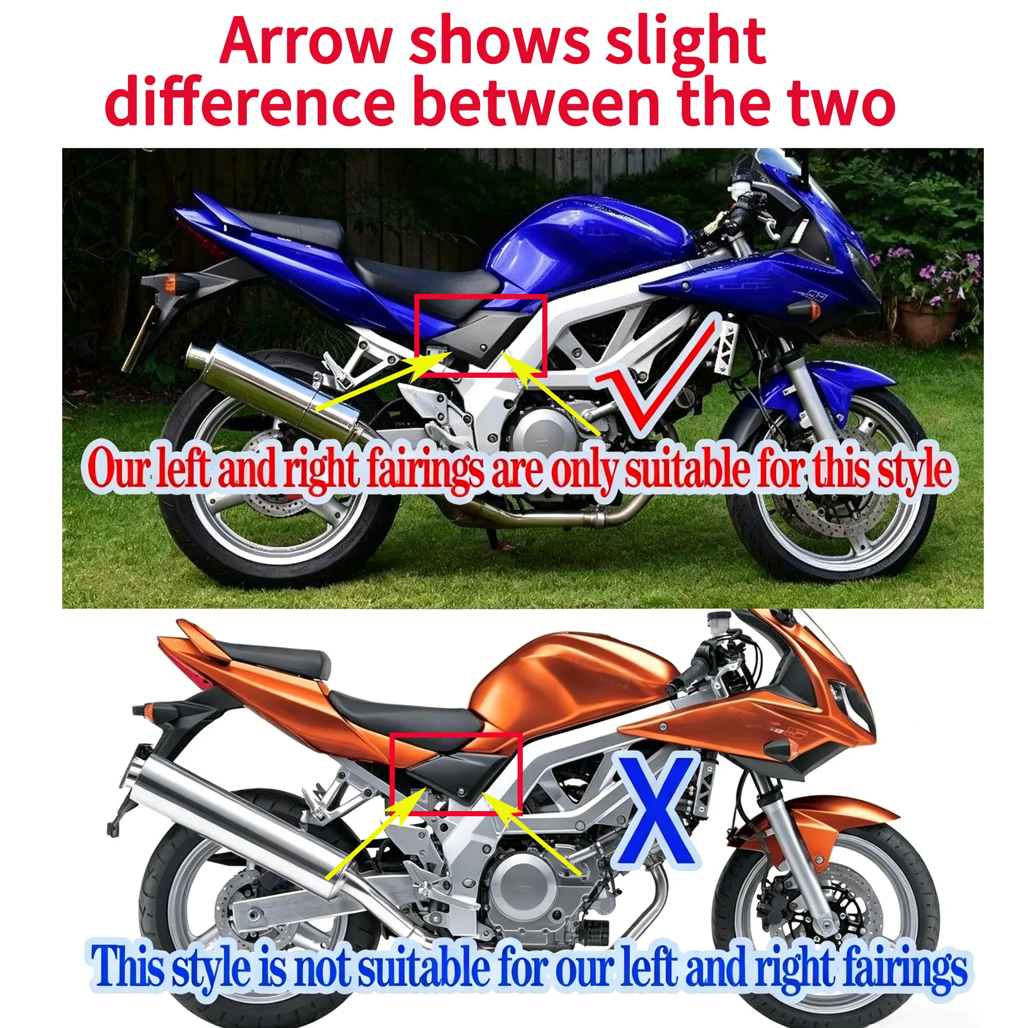 Left Right Side fairing Belly Panel Fit For 2003 - 2011 Suzuki SV650S Fairing Bodywork SV650 SV 650 S 2004 2005 2006 2007 2008