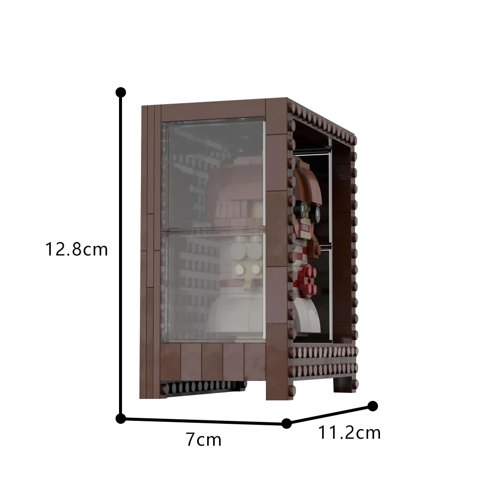 モック・アナベルのレンガのビルディングブロック,食器棚のホラーゴーストドール,組み立てられた子供のおもちゃ,ゴブリック