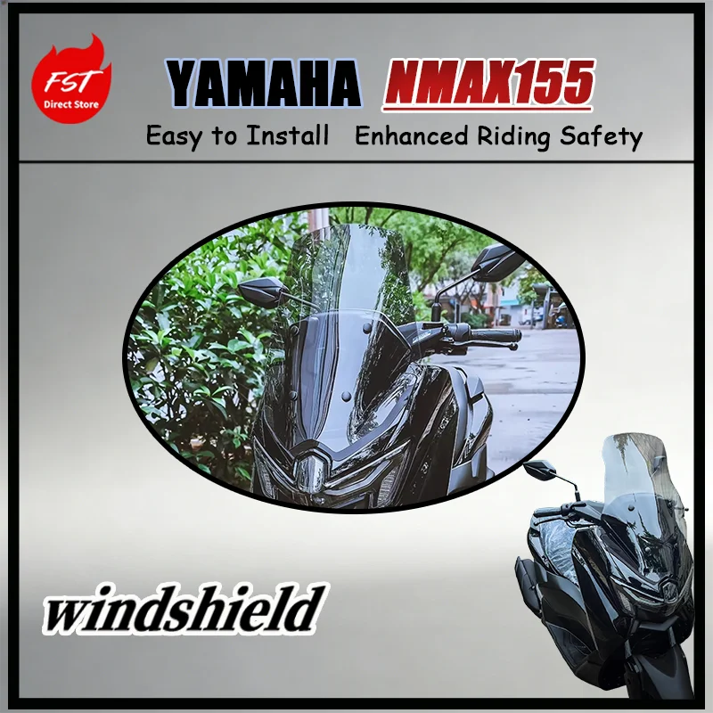FOR 2025 NMAX155 Touring Heightened Windshield for Motorbike - Optimized Airflow for Enhanced Long-Distance Riding Experience