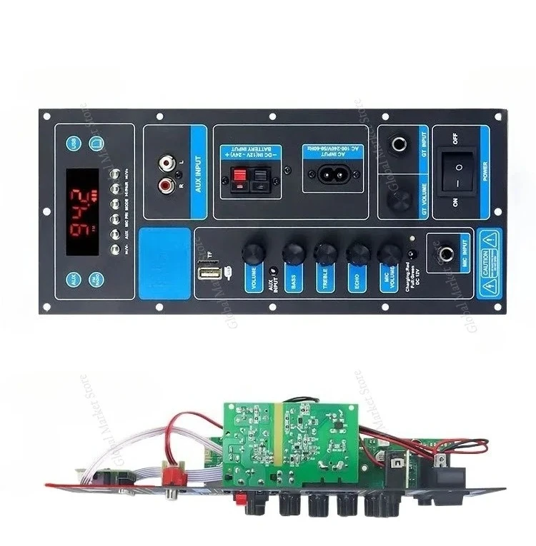 

TB02Square dance highpower Bluetooth speaker power amplifier mainboard reverb Outdoor speaker modification mainboard accessories