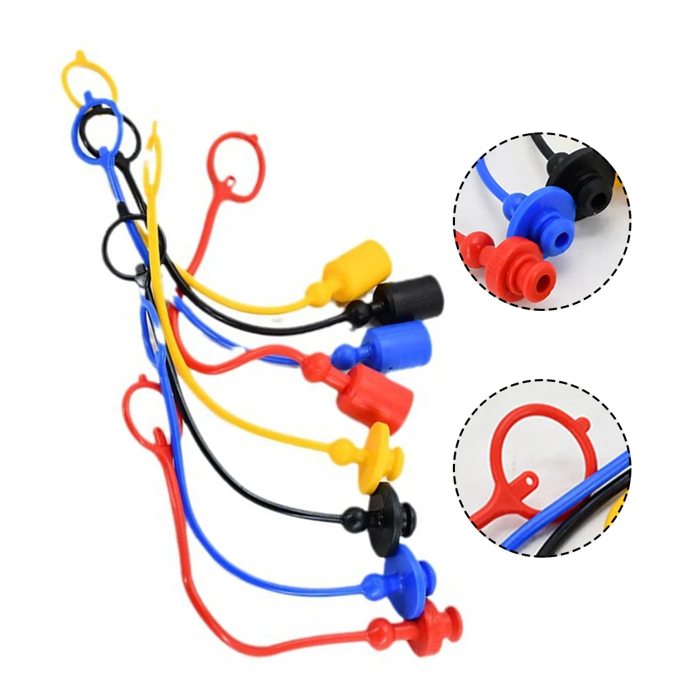 4Sets Hydraulic Quick Couplings With Male Dust Cap And Female Plug Cover Rubber Dust Cap Hydraulic Equipment Protection Set