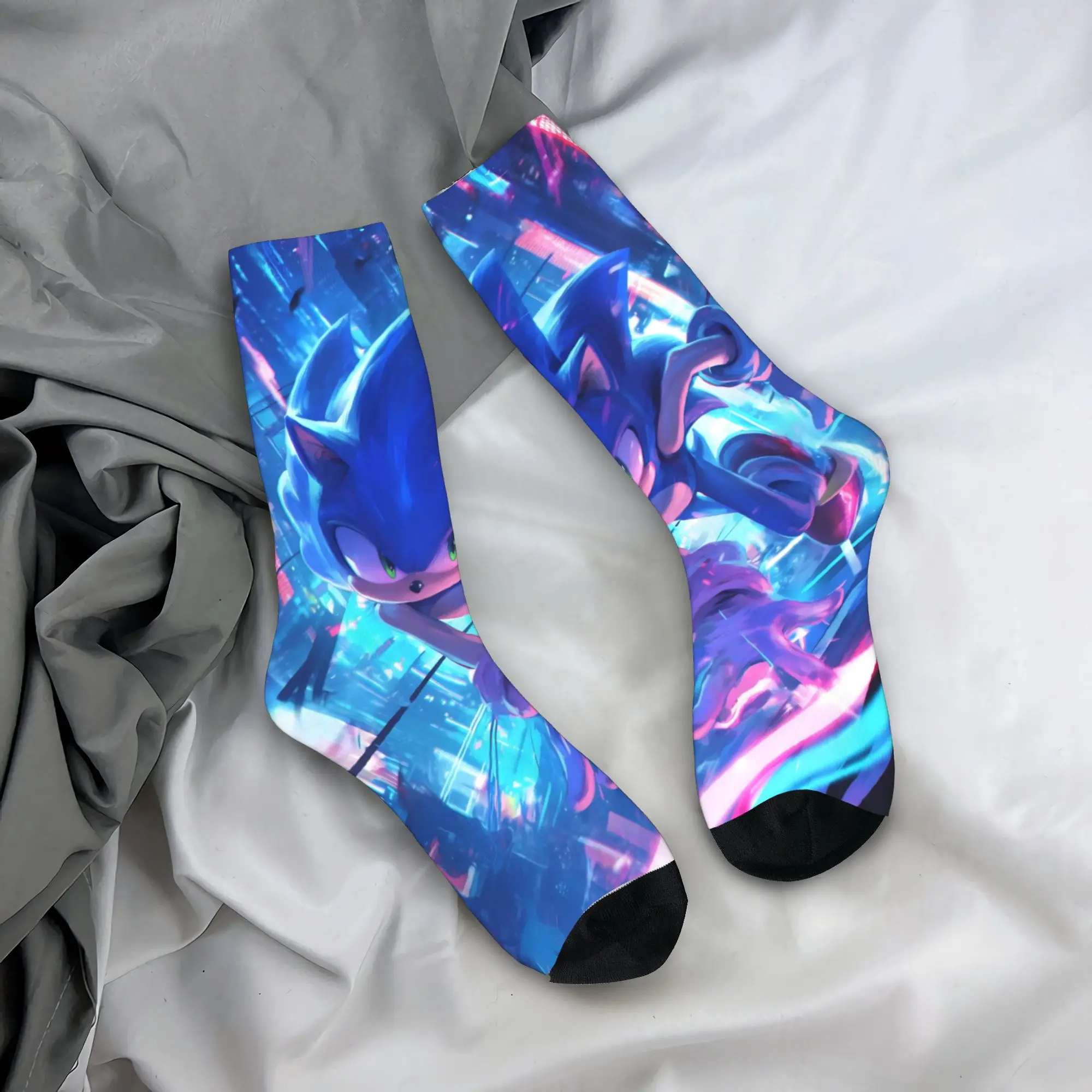 Shadow The Hedgehogs Socks Men Women Harajuku Cartoon Socks Spring Summer Autumn Winter Middle Tube Socks