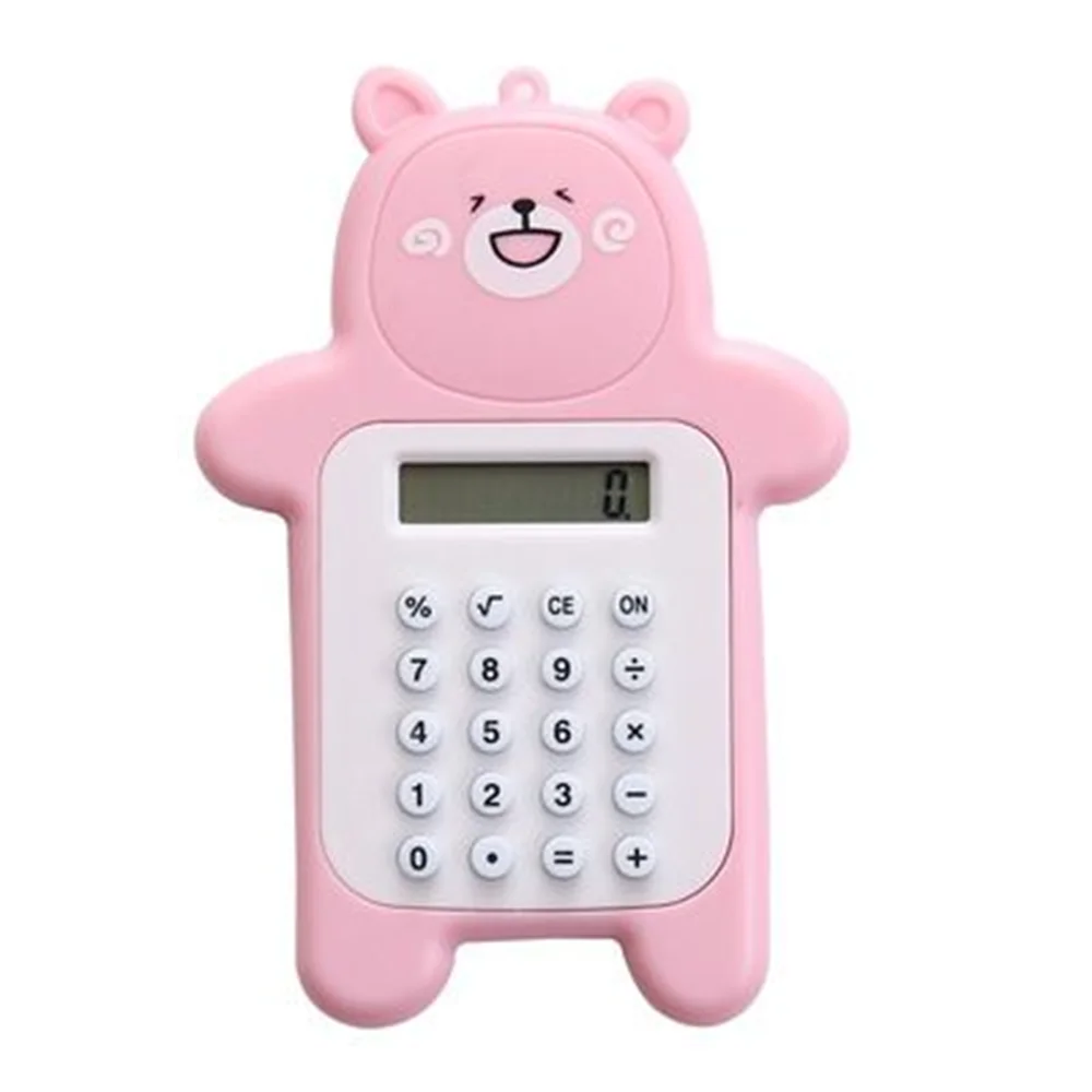 Cute Mini Pocket Calculator, Portable 8 Digit Display Small Calculator, Handheld Student Calculator for School Office Daily