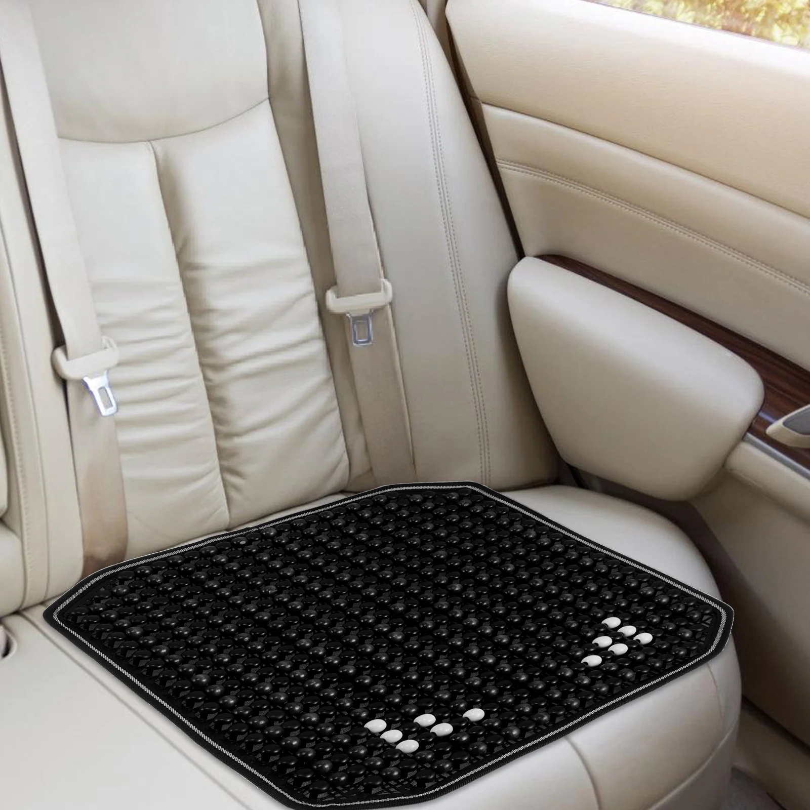 

Seat Cushion Car Driver for Cushions Automatic Automobiles Beaded Covers Black Accessories Ventilation