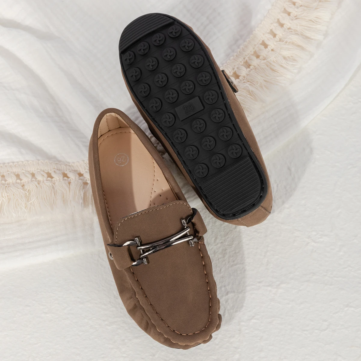 Jungen-Loafer im britischen Stil, Kinder-Kleiderschuhe, Slip-On-Mokassins, flache Kinderschuhe für Schule, Hochzeit, Party, formelle Auftritte – Detail 10
