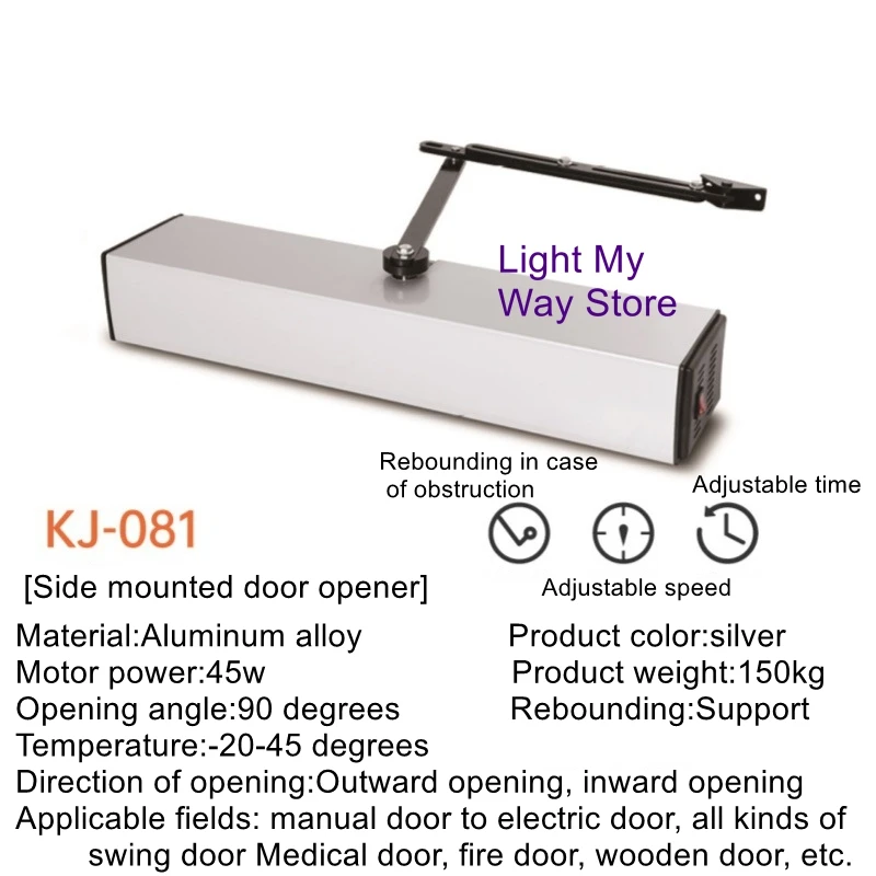 

Automatic Electric Door Opener Rainproof Electric Door CloserAutomatic Door OpenerIntelligent Swing Door Motor Curved Arm Type