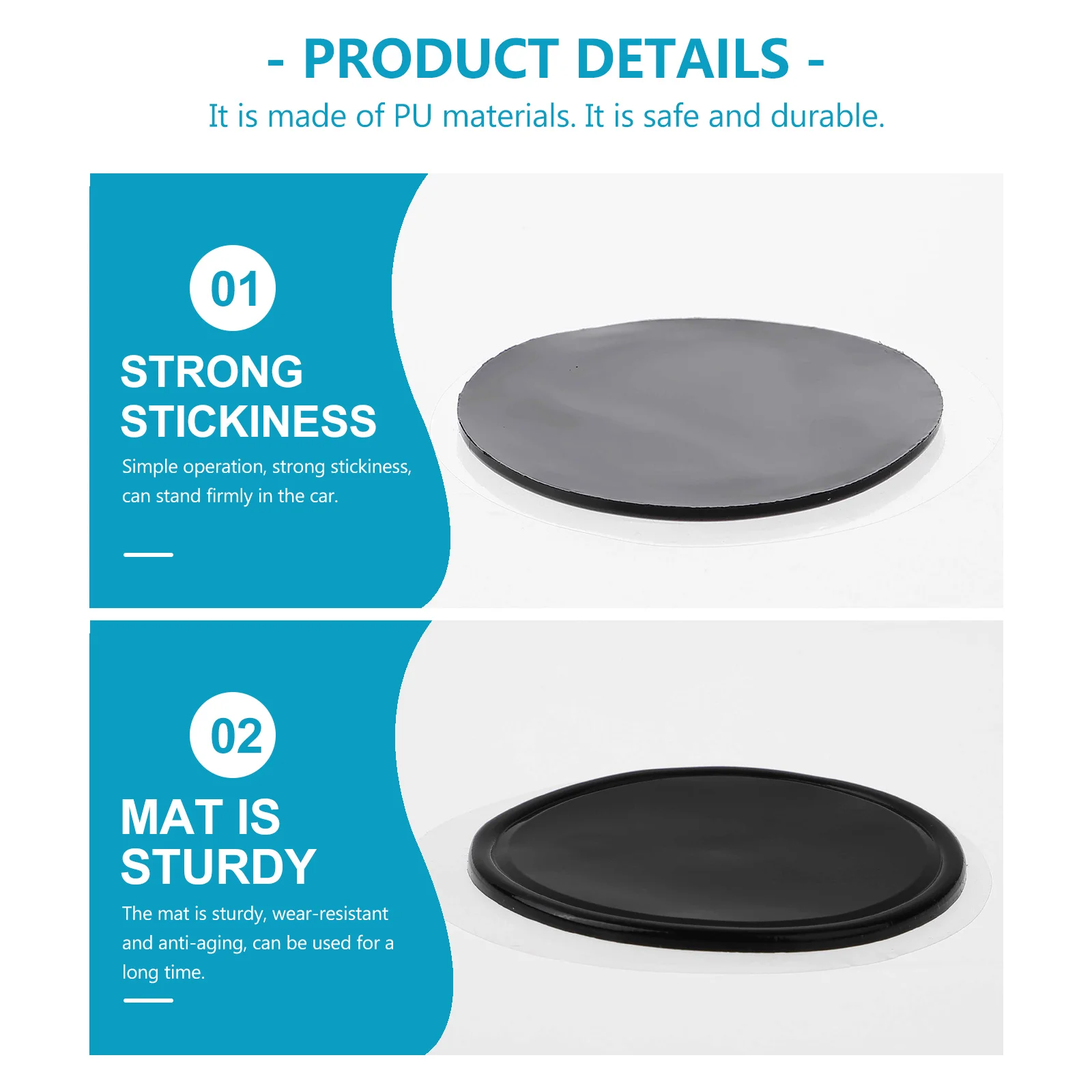 10Pcs PU Phone Pad Non Dashboard Mat for Car Auto Accessories Sturdy Wear Resistant Use Phone Holder